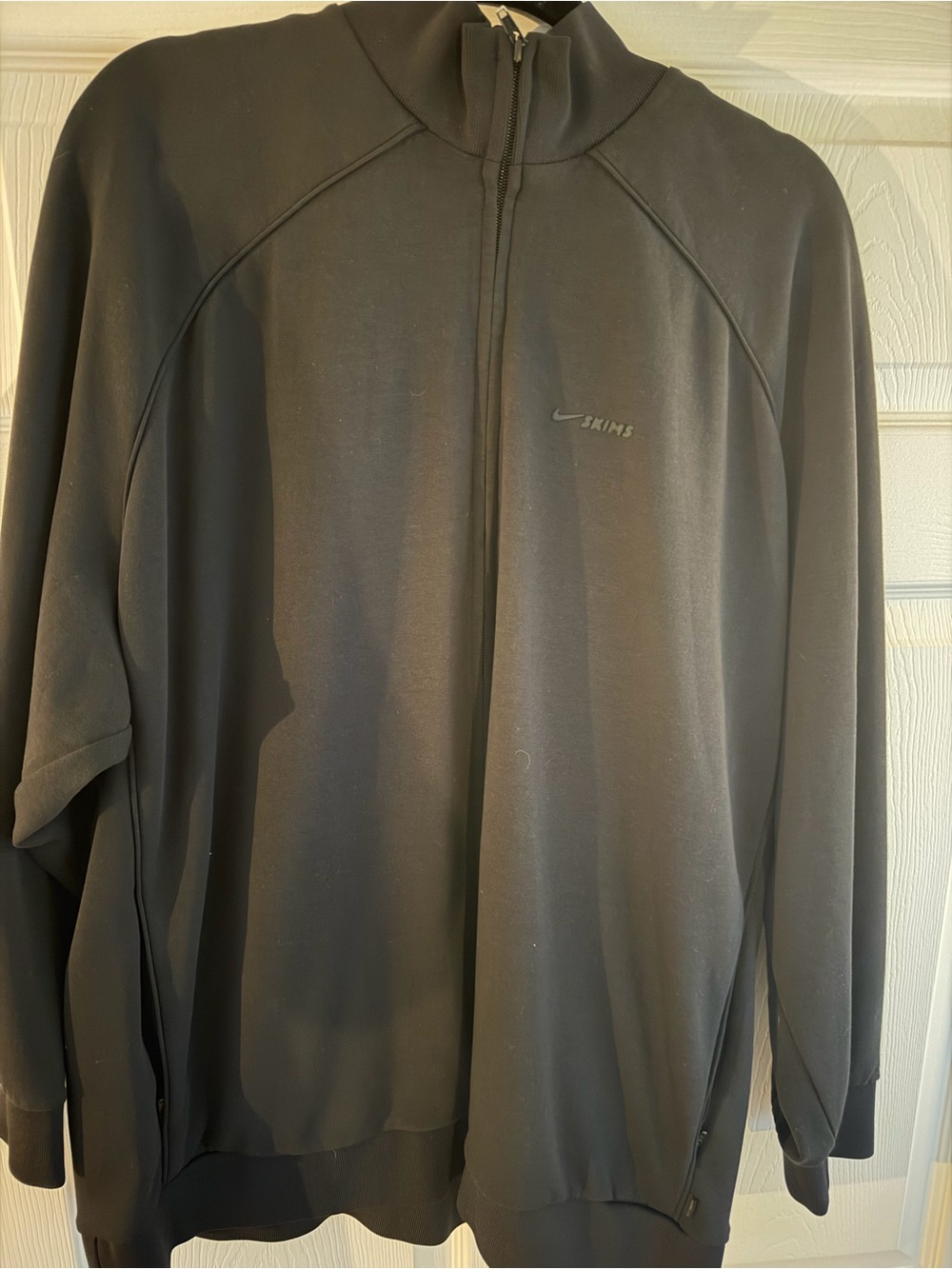 NikeSKIMS Black Oversized Full Zip Track Jacket Nike x SKIMS Size XL